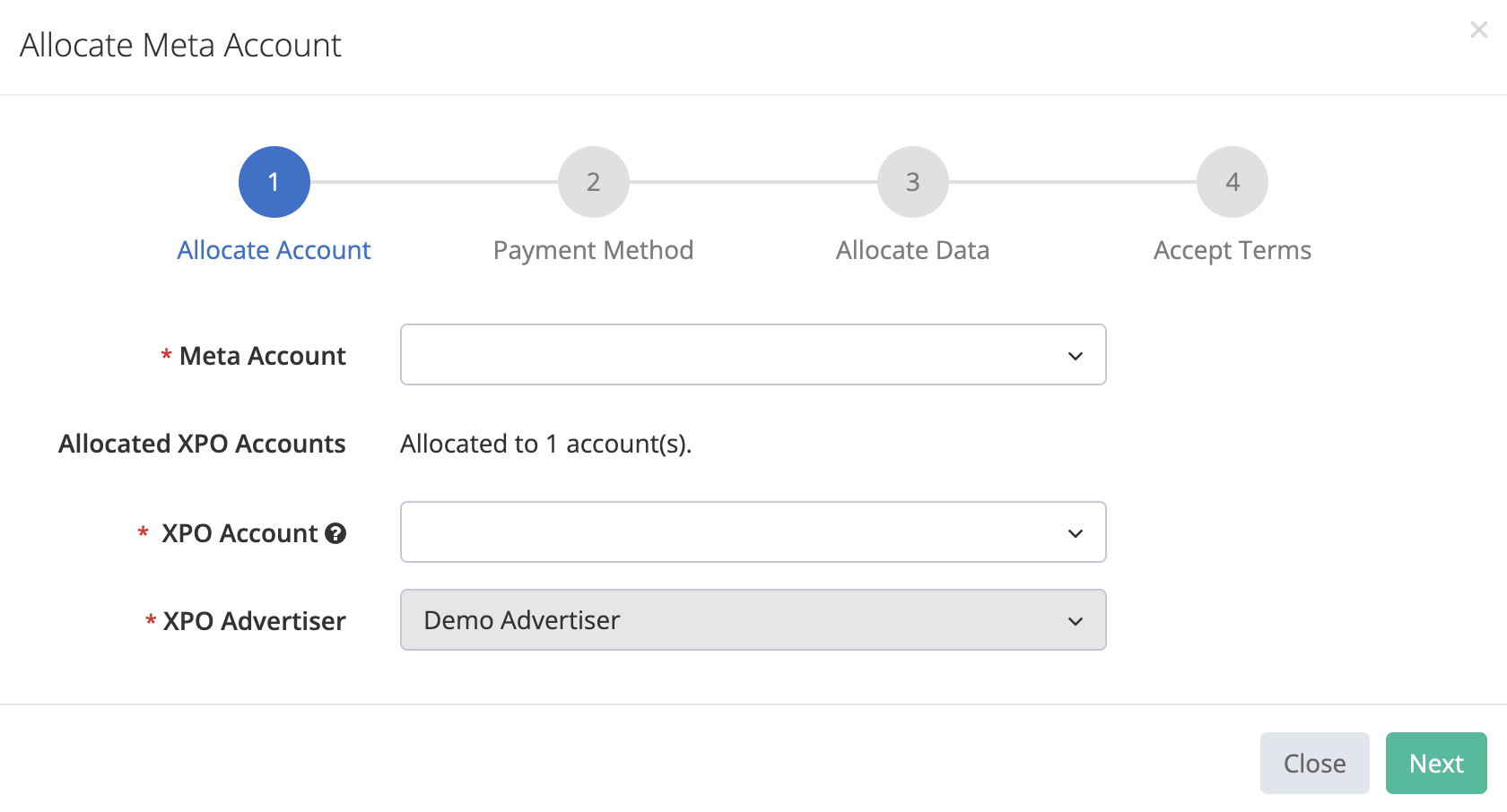 Link Meta ad account to XPO p3.png